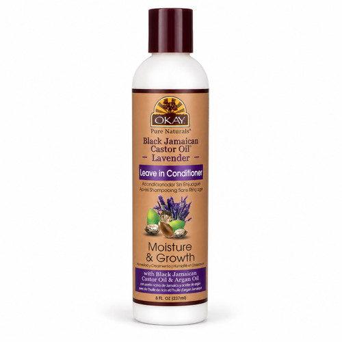 OKAY Pure Naturals Black Jamaican Castor Oil & Lavender Leave in Conditioner - 8 oz / 237 ml