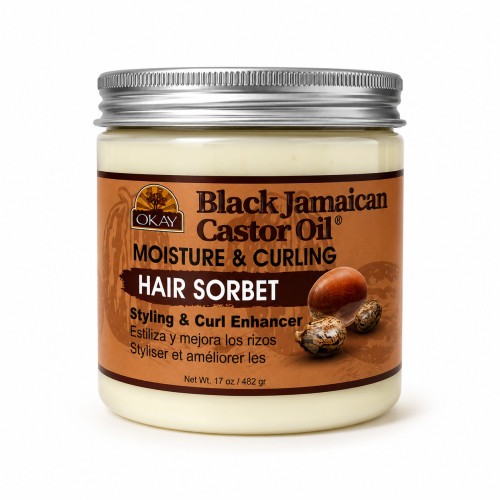 OKAY Black Jamaican Castor Oil Moisture & Curling Hair Sorbet - 17 oz / 503 ml