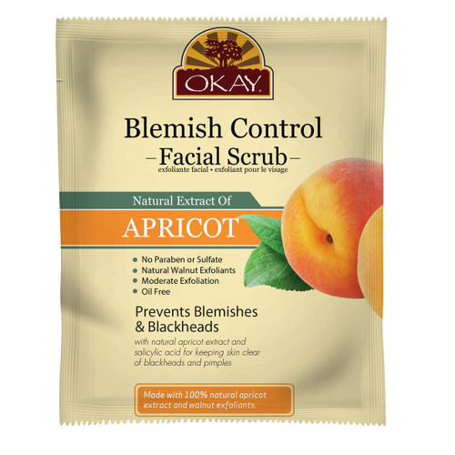 OKAY Apricot Facial Scrub - 1.5 oz / 43 ml