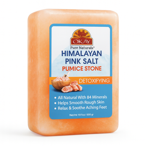 OKAY Pure Naturals Himalayan Pink Salt Pumice Stone - 10.5 oz