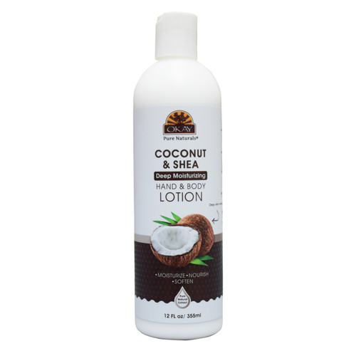 OKAY Pure Naturals SHEA & COCONUT BODY LOTION 12oz / 355ml