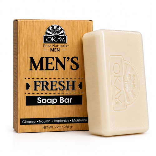 OKAY Men's Exfoliating Fresh Soap Bar - 9 oz / 255 gr
