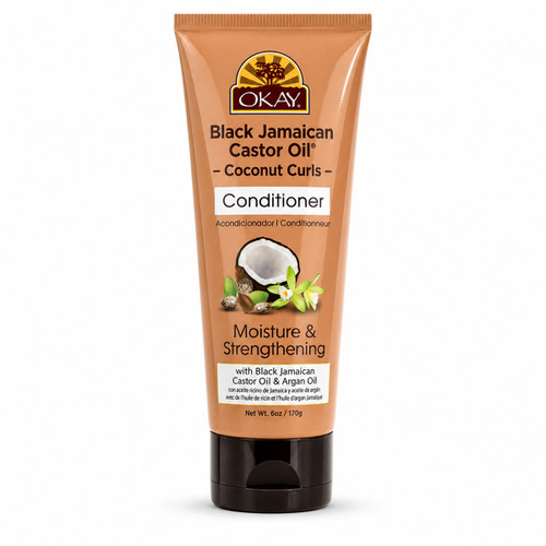 OKAY Black Jamaican Castor Oil & Coconut Curls Conditioner - 6 oz / 177 ml