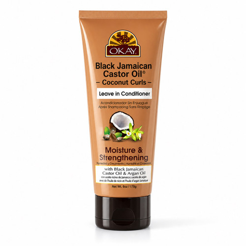 OKAY Black Jamaican Castor Oil & Coconut Curls Leave in Conditioner - 6 oz / 177 ml