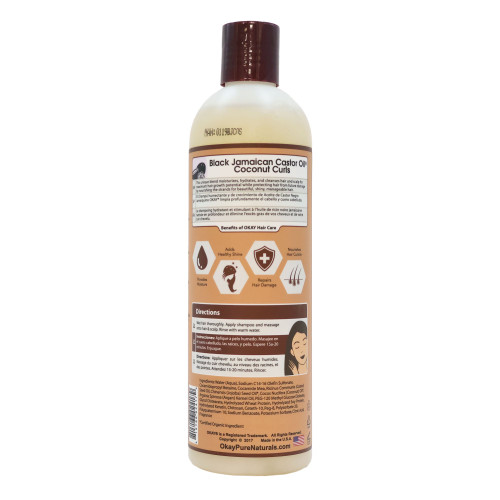 OKAY Black Jamaican Castor Oil & Coconut Curls Shampoo - 12 oz / 355 ml