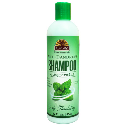 OKAY Anti Dandruff  Peppermint Scalp Stimulating Shampoo - 12 oz / 355 ml