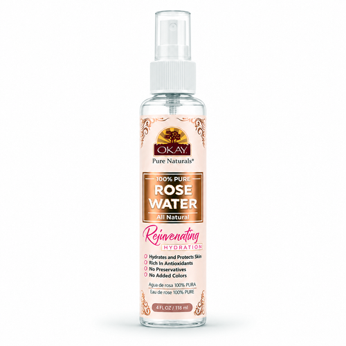 OKAY Pure Naturals 100% Pure Rose Water - 4 oz / 118 ml