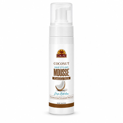 OKAY Argan Hair Styling Mousse - 8 oz / 222 ml - OkayPureNaturals.com