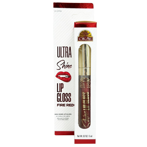OKAY Ultra Shine Lip Gloss- Fire Red