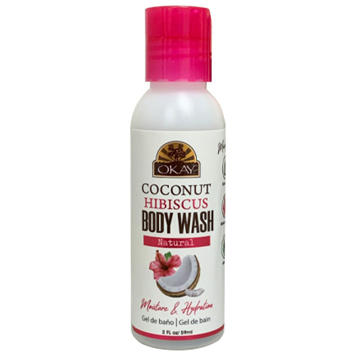 OKAY COCONUT HIBISCUS NATURAL BODY WASH  2oz/59ml