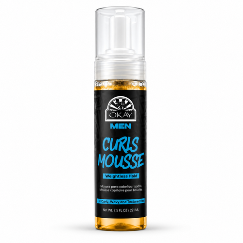 OKAY Men's Curls Mousse - 8 oz / 222 ml