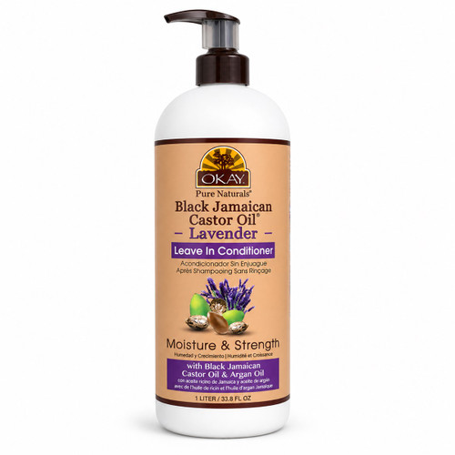 OKAY Pure Naturals Black Jamaican Castor Oil & Lavender Leave In Conditioner - 33.8 oz / 1 Liter