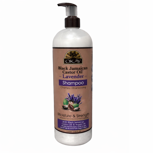 OKAY Pure Naturals Black Jamaican Castor Oil & Lavender Shampoo - 33.8 oz / 1 Liter