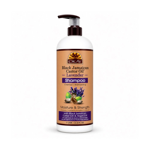 OKAY Pure Naturals Black Jamaican Castor Oil & Lavender Shampoo - 33.8 oz / 1 Liter