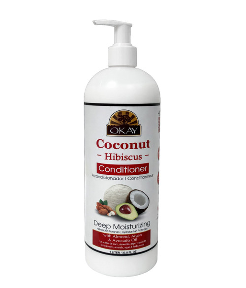 OKAY Coconut & Hibiscus Conditioner - 33.8 oz / 1 Liter