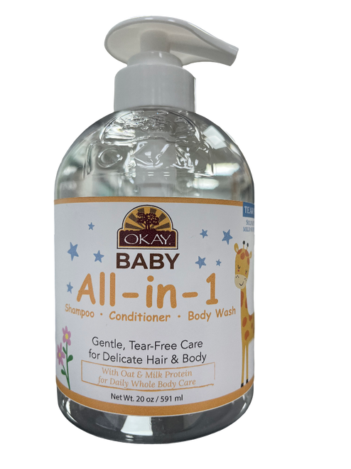 OKAY BABY All-In-One Shampoo, Conditioner and Body Wash 20oz