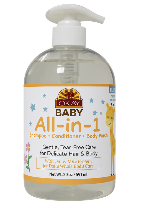 OKAY BABY All-In-One Shampoo, Conditioner and Body Wash - 20 oz