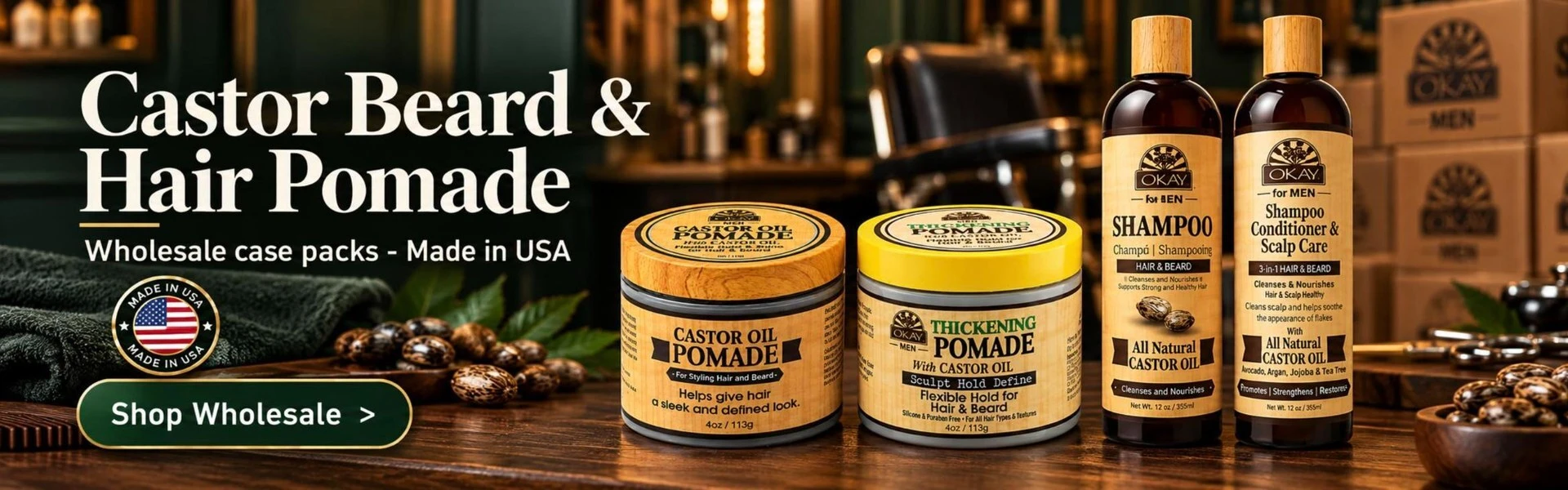 Shop Men's Castor Beard & Pomade Wholesale