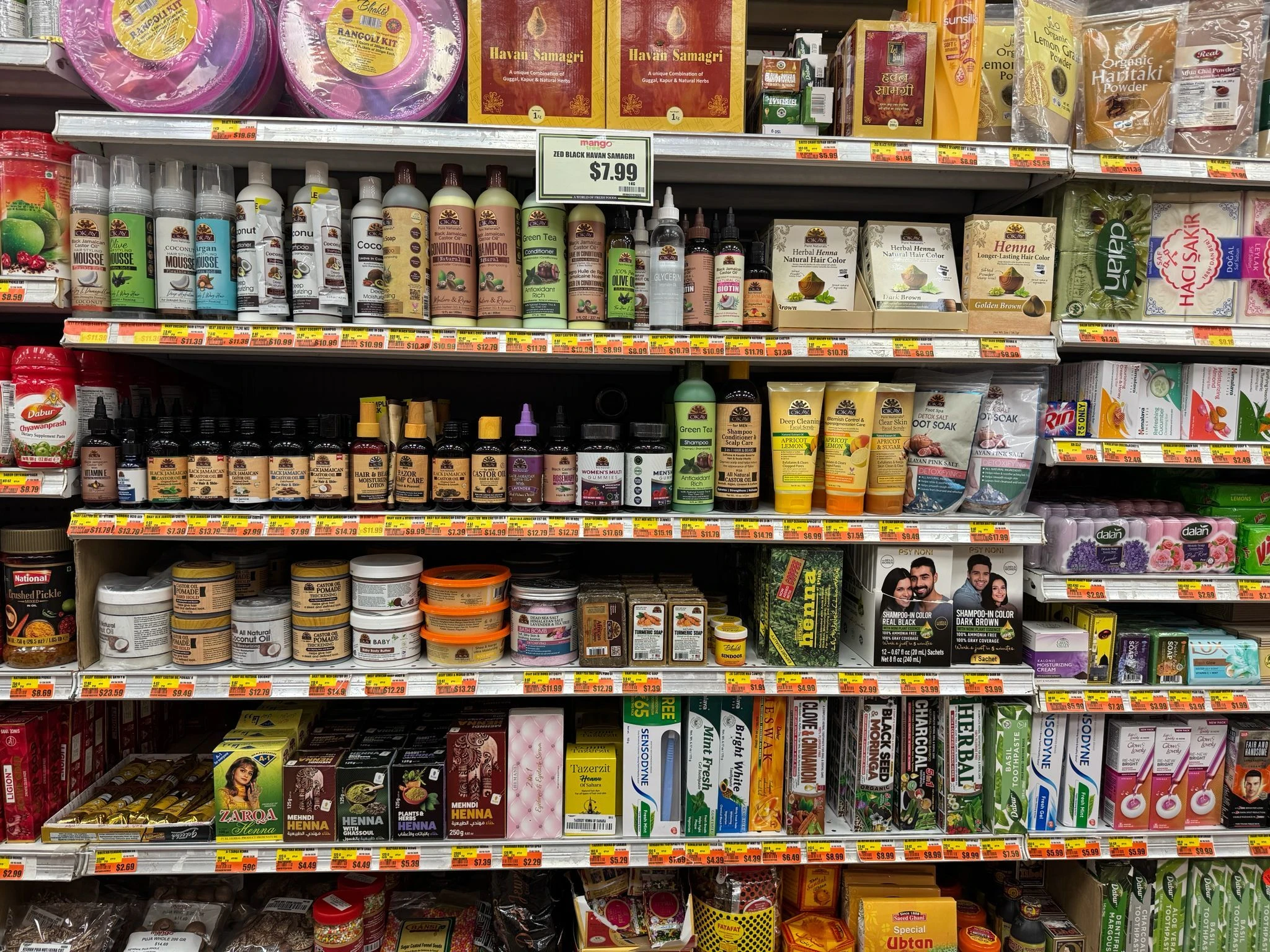 Customer browsing OKAY Pure Naturals store display