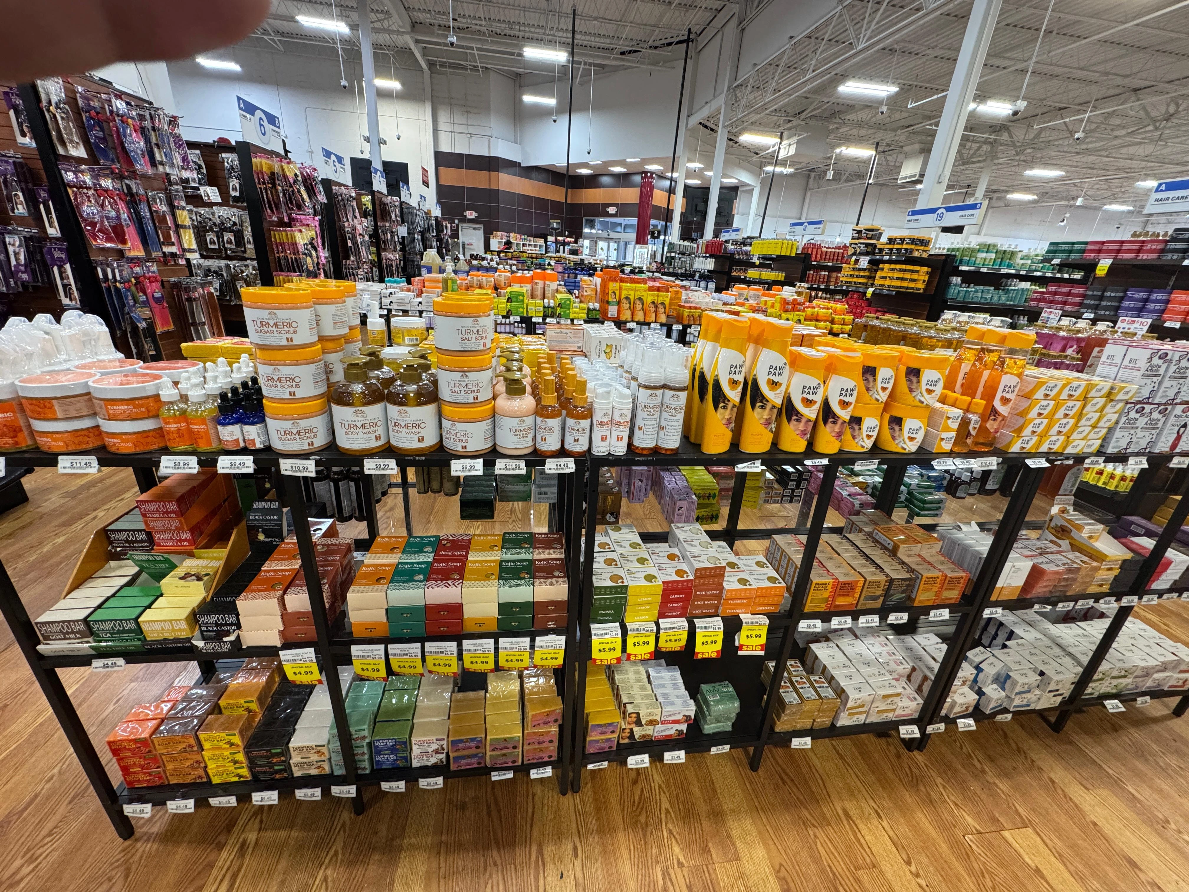 OKAY Pure Naturals cosmetics display
