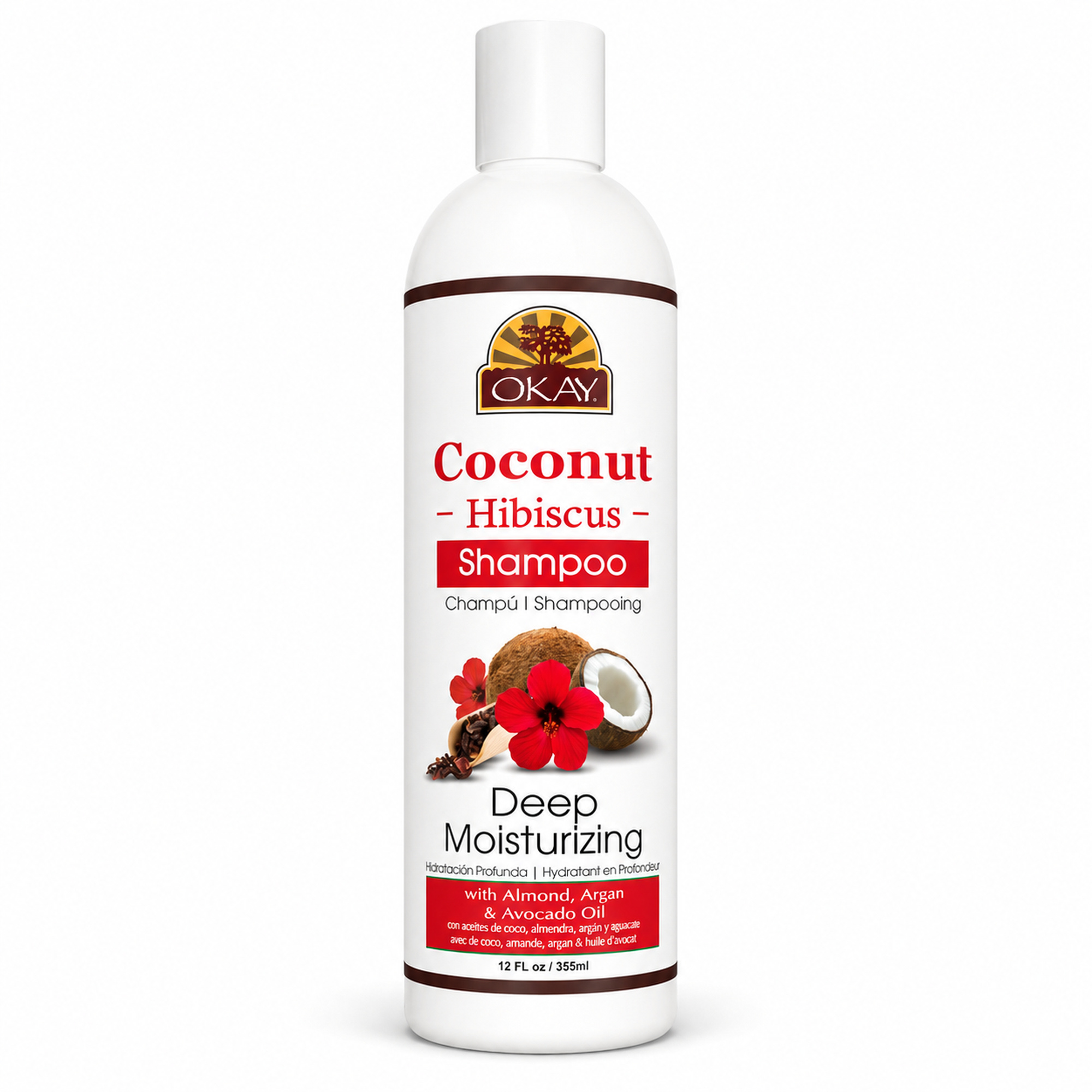 OKAY Coconut & Hibiscus Shampoo - 12 fl oz / 355 ml