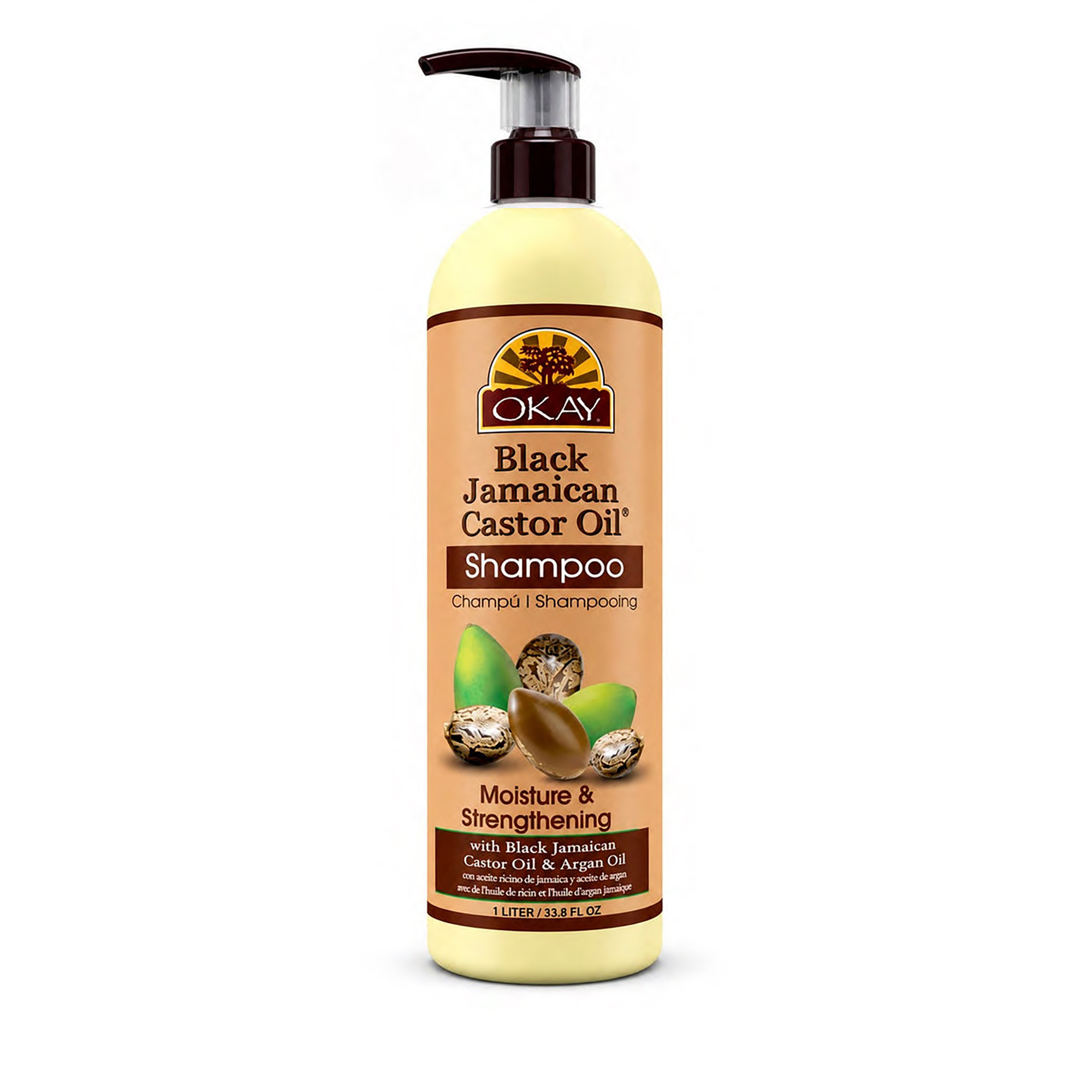 OKAY BLACK JAMAICAN CASTOR OIL MOISTURE GROWTH SHAMPOO 33oz