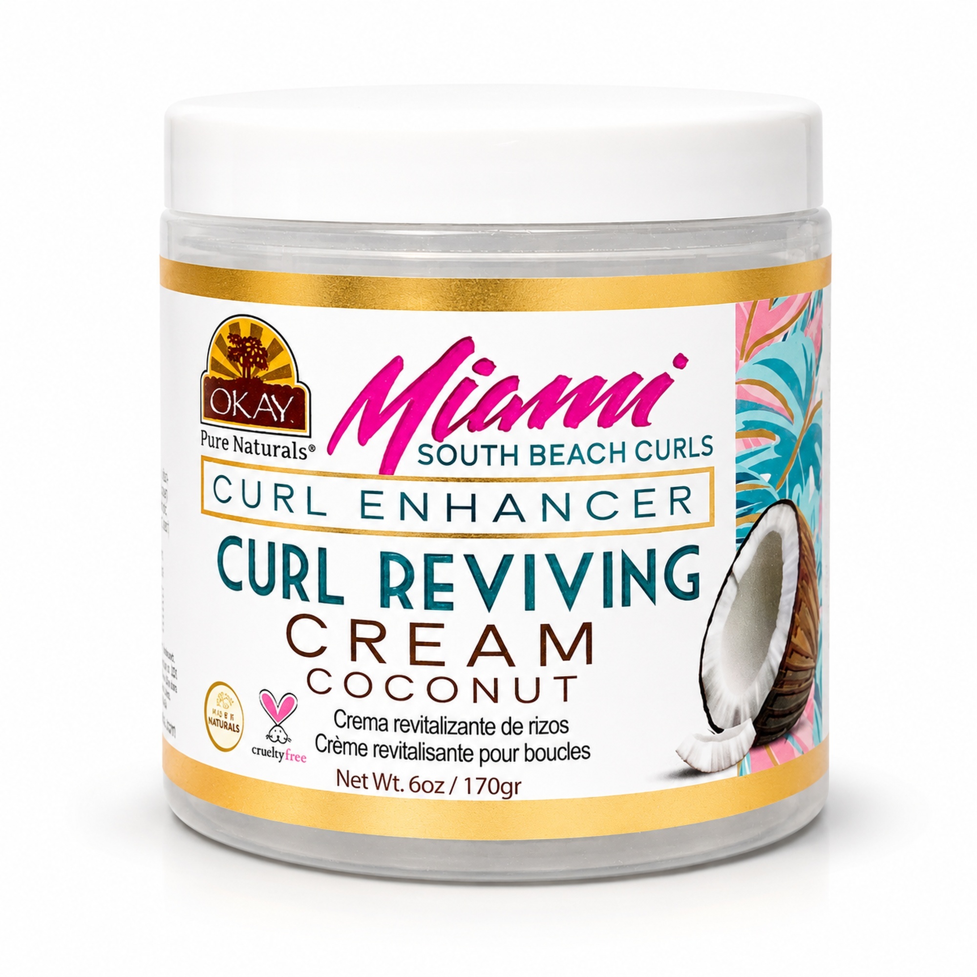 OKAY Miami South Beach Curl Reviving Cream - 6 oz / 170 ml