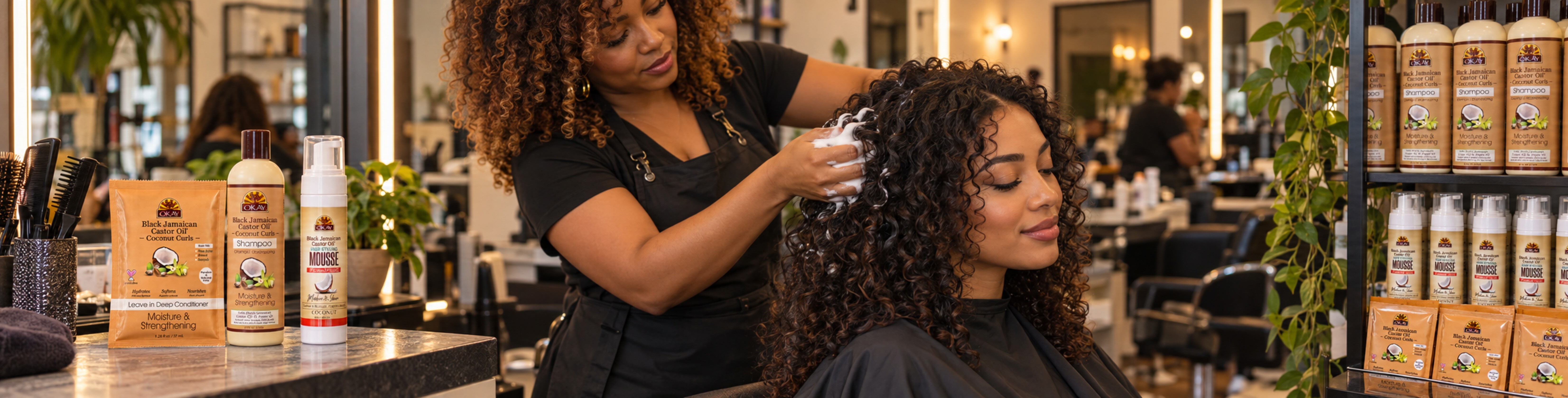 Black Jamaican Castor Oil Coconut Curls Hair Care - OKAY Pure Naturals