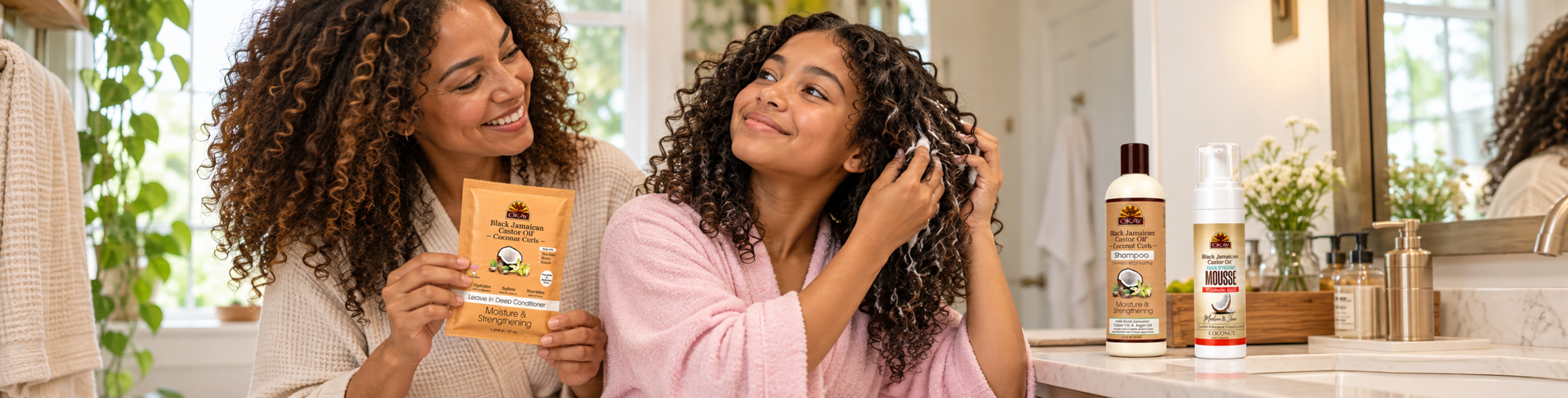 Black Jamaican Castor Oil Coconut Curls Hair Care - OKAY Pure Naturals