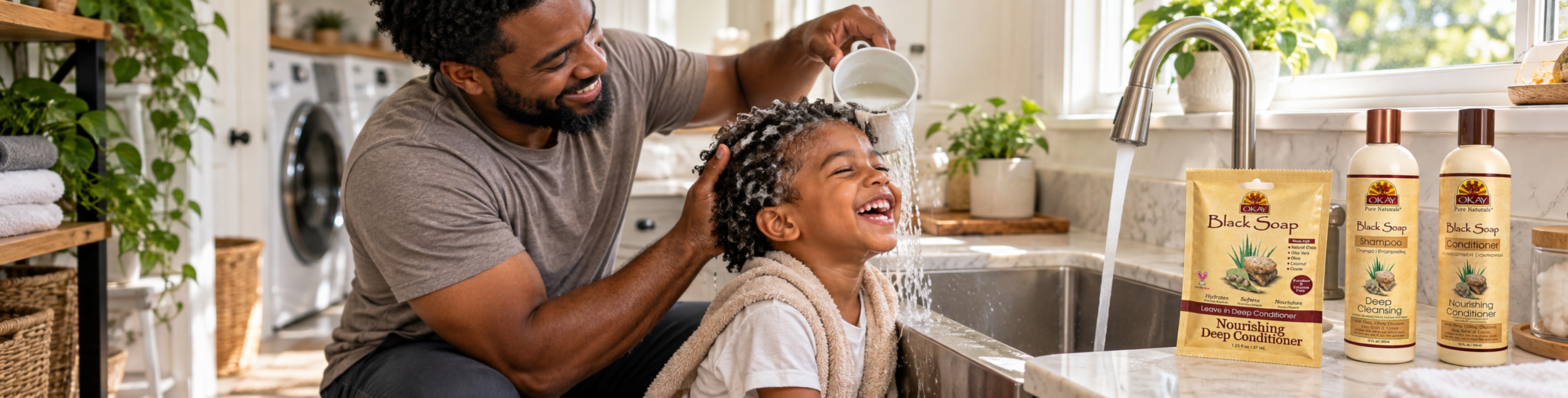 Black Soap Hair Care - OKAY Pure Naturals