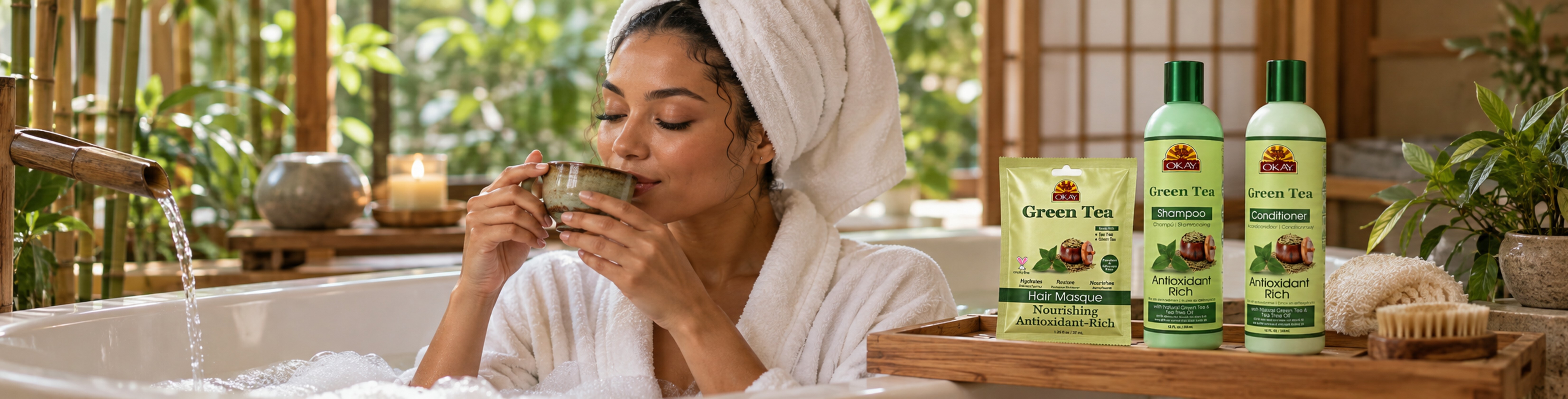 Green Tea Hair Care - OKAY Pure Naturals