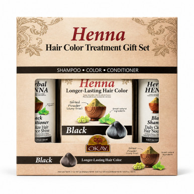 OKAY 3 Pc Henna Hair Color Treatment Gift Set - 23.64 oz