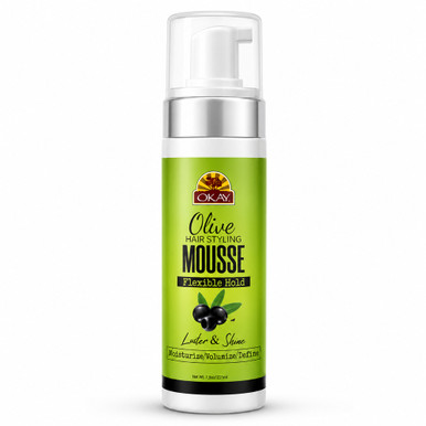 OKAY Olive Hair Styling Mousse - 8 oz / 222 ml - OkayPureNaturals.com