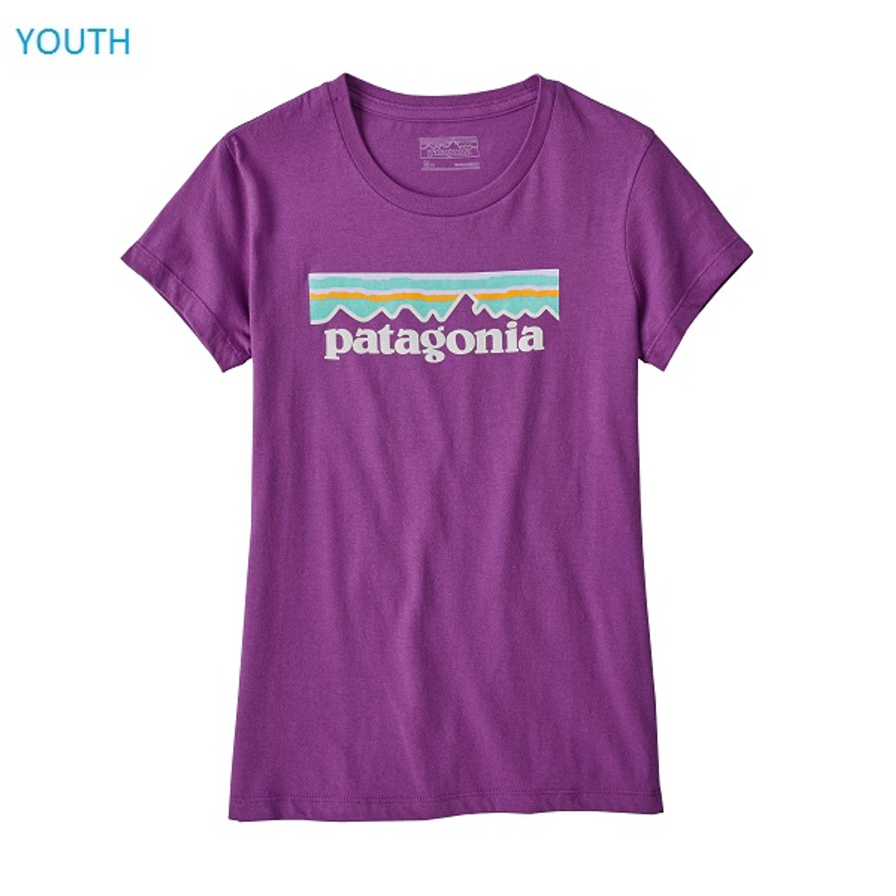 purple patagonia t shirt