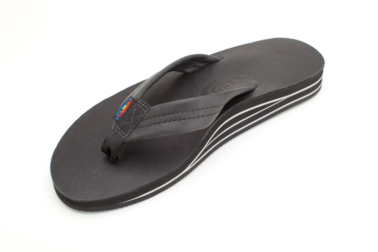 mens black rainbow sandals