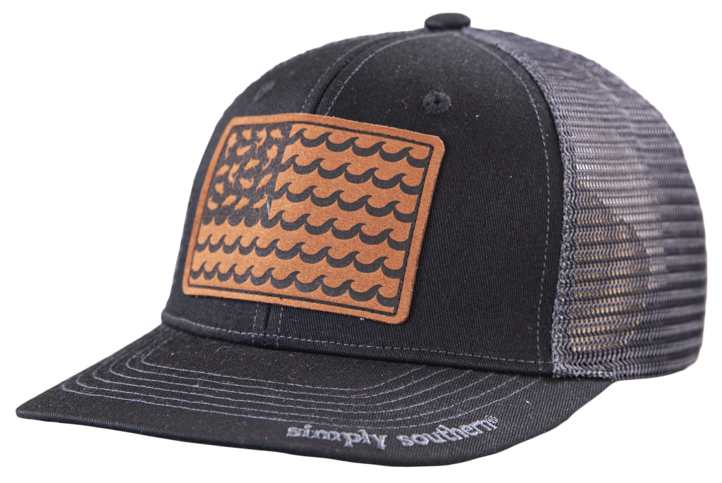 SIMPLY SOUTHERN SEA FLAG HAT BLACK/CHARCOAL Pee Dee Outfitters