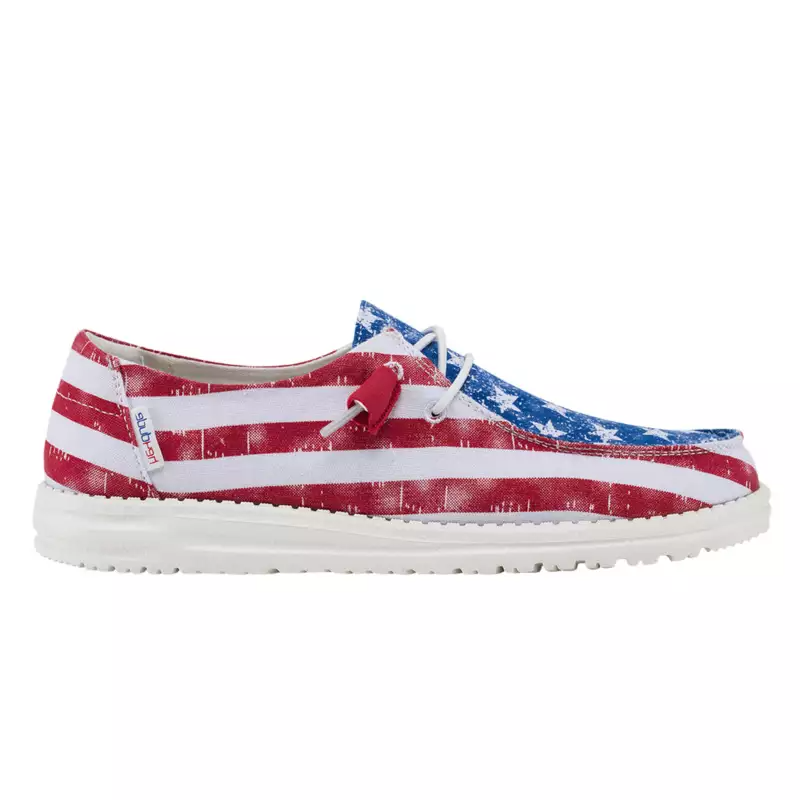 HEY DUDE WENDY STAR SPANGLE SHOE WHITE 