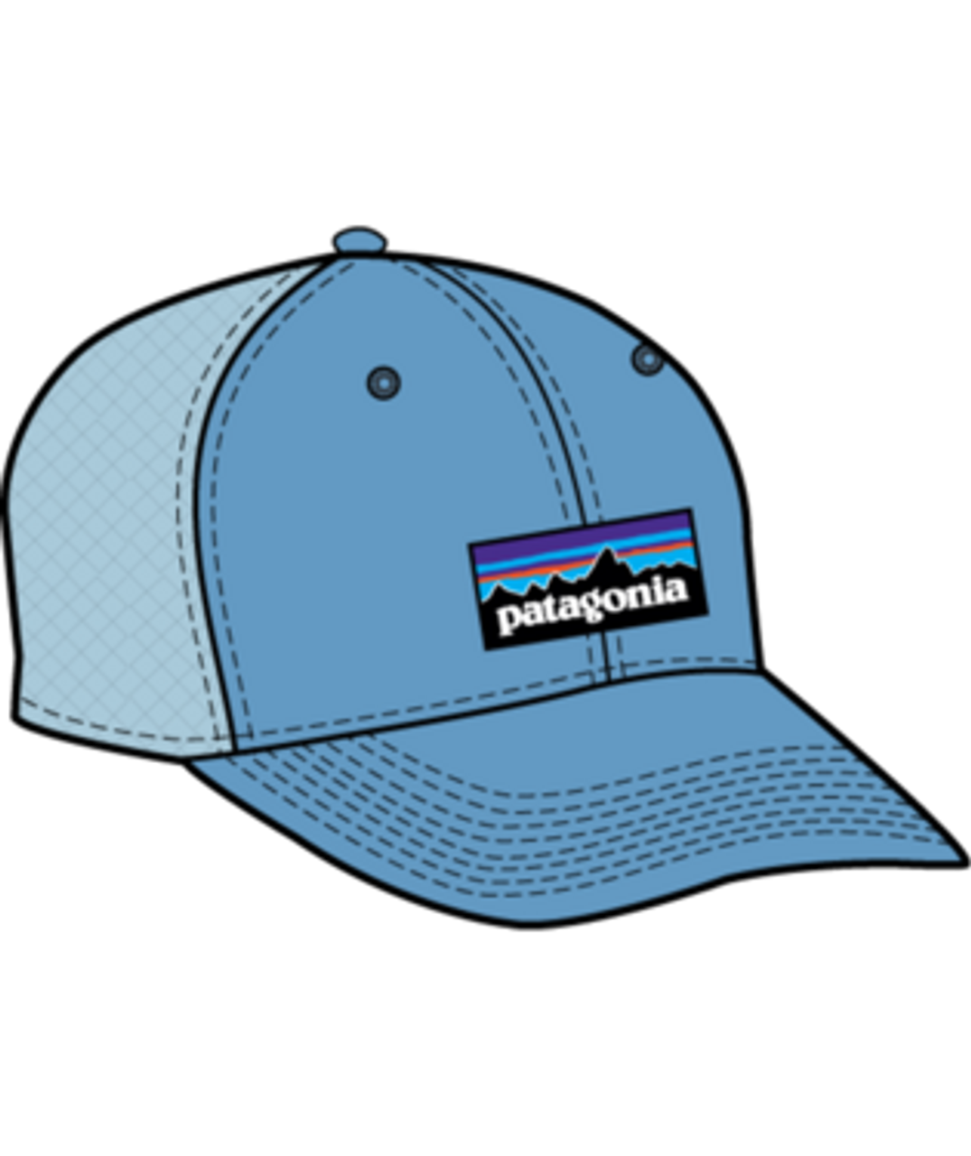 Patagonia P 6 Logo Lopro Trucker Hat Steam Blue The