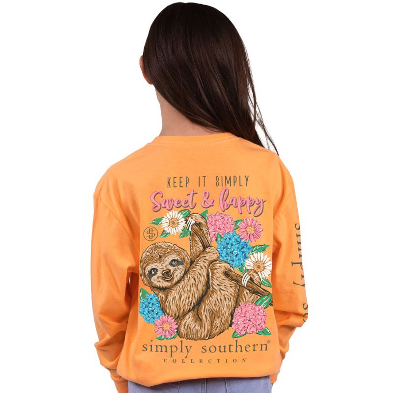 Simply southern sloth shirt youth Clearance