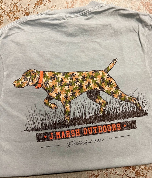 J MARSH OLD SCHOOL POINTER T-SHIRT GRANITE