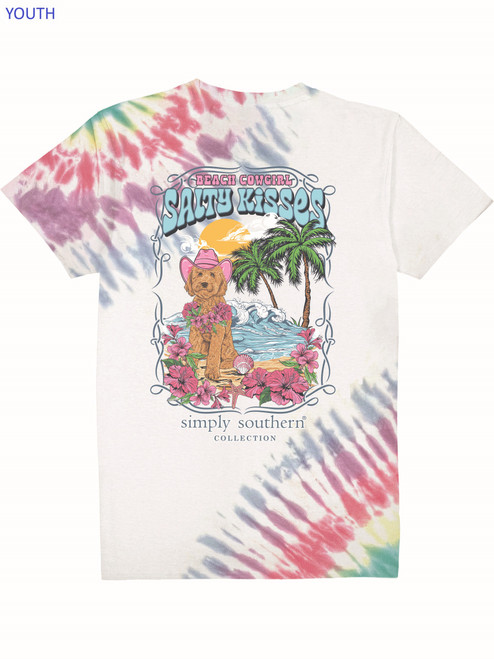 SIMPLY SOUTHERN YOUTH SALTY KISSES T-SHIRT GLOW
