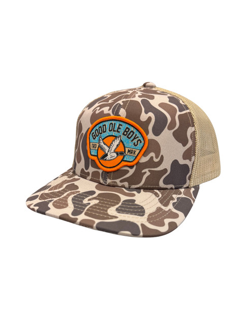GOOD OLE BOYS OUTDOORS DUCK TRADEMARK PATCH HAT BROWN OSC/KHAKI PGOB070B