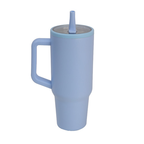 KAT MCRAE 40 OZ. FLIP DOWN STRAW TUMBLER LIGHT BLUE