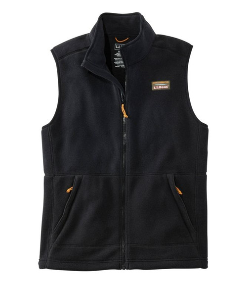 L.L. BEAN MENS MOUNTAIN FLEECE VEST BLACK
