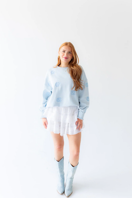 UNC RITTER REPEAT CREWNECK PALE BLUE
