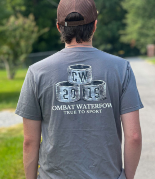 COMBAT WATERFOWL TRIPLE BANDED T-SHIRT GRAY