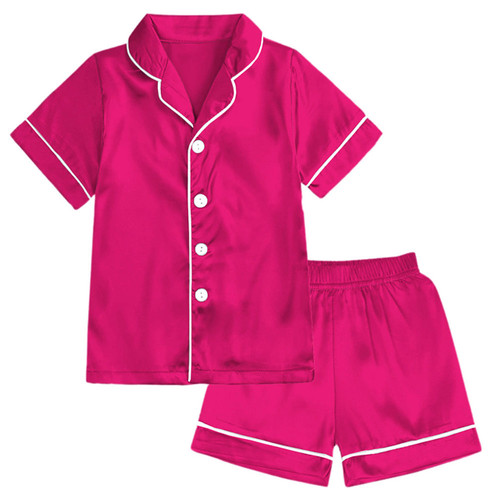 SOUTHERN COUTURE HOT PINK PJ SHORTS SET