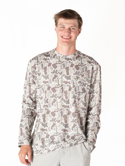 SIMPLY SOUTHERN MEN'S GREY CAMO LS TEE