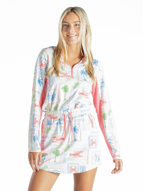 SIMPLY SOUTHERN UPF DRAWSTRING SKORT SEA PATCH