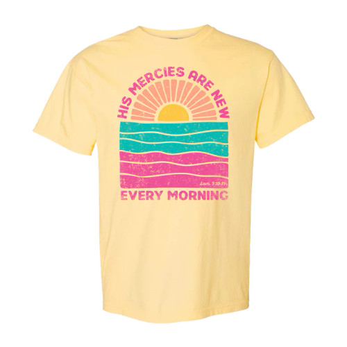 SOUTHERN FRIED COTTON SUNRISE FRONT PRINT T-SHIRT BUTTER